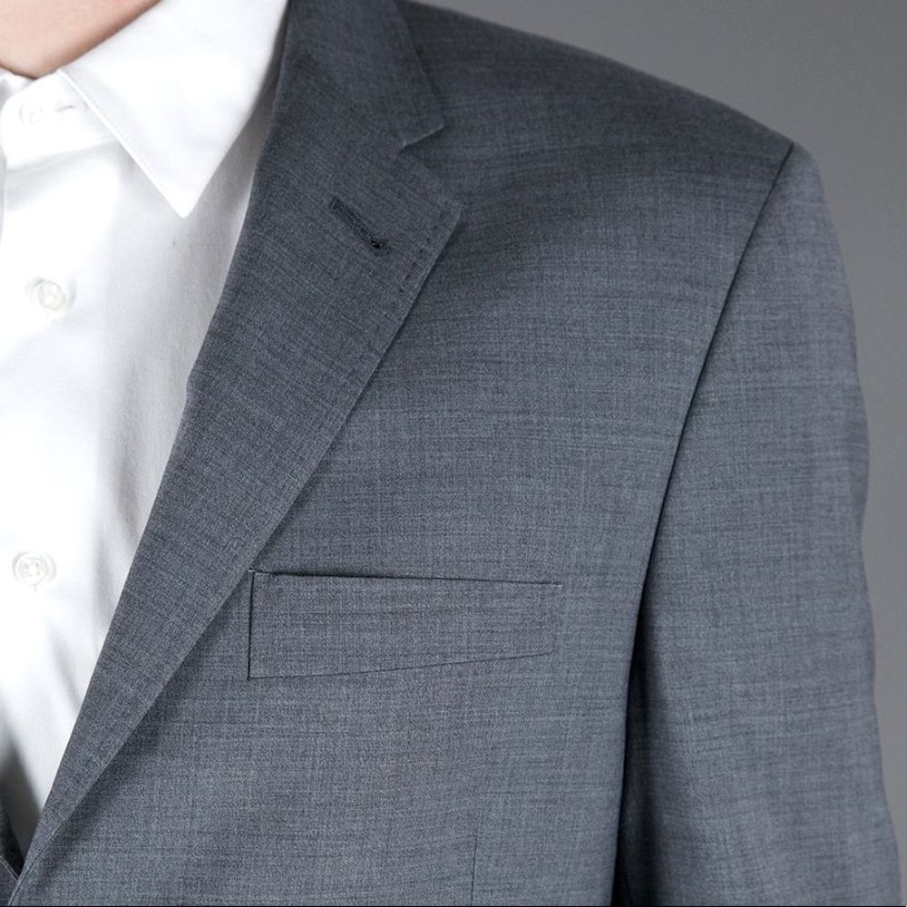 PAUL Smith London 100% Wool Dark Grey One Button Suit Blazer Size 48/M